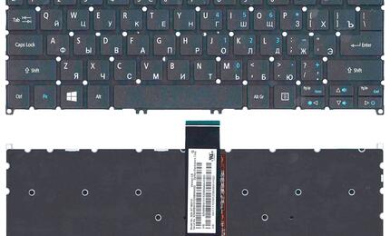 Клавиатура для ноутбука Acer Aspire V3-331, V3-371, V3-372 Black, (No Frame), RU