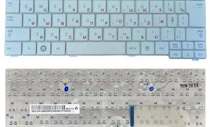 Клавиатура для ноутбука Samsung (N140, N150, N145, N144, N148) White, RU