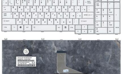 Клавиатура для ноутбука Toshiba Satellite (P205D-S7479 Series) Gray, RU