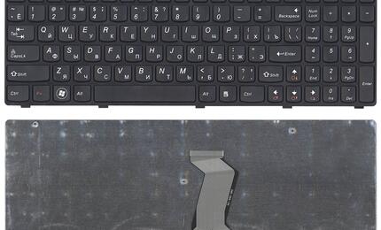 Клавиатура для ноутбука Lenovo IdeaPad G580, G585, Z580, Z585, Z780 Black, (Black Frame), RU