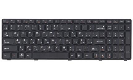 Клавиатура для ноутбука Lenovo IdeaPad G580, G585, Z580, Z585, Z780 Black, (Black Frame), RU - фото 2