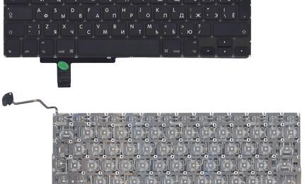 Клавиатура Apple MacBook Pro (A1297) Black, (No Frame), RU (вертикальный энтер)