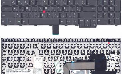 Клавиатура для ноутбука Lenovo Thinkpad Edge (E550) с указателем (Point Stick) Black, (Black Frame), RU