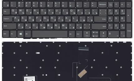 Клавиатура для ноутбука Lenovo IdeaPad (320-15ABR, 520-15IKB) Black (No Frame), RU