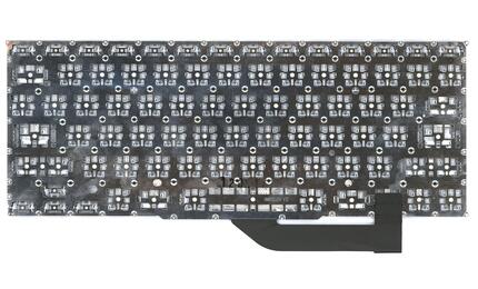 Клавиатура для ноутбука Apple MacBook Pro A1398 (2012, 2013, 2014, 2015 года) с подсветкой (Light) Black, (No Frame), RU (горизонтальный энтер) - фото 3