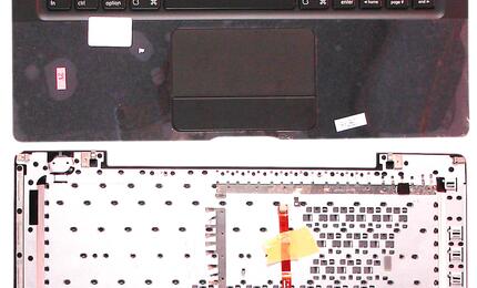 Клавиатура для ноутбука Apple MacBook (A1181) Black, (Black TopCase), RU