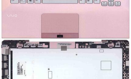 Клавиатура для ноутбука Sony Vaio (VPC-SB), Silver, (Rose Frame) RU (fingerprint reader)