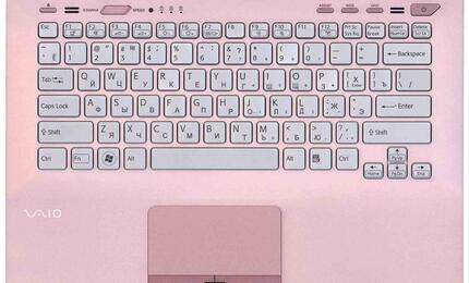 Клавиатура для ноутбука Sony Vaio (VPC-SB), Silver, (Rose Frame) RU (fingerprint reader) - фото 2