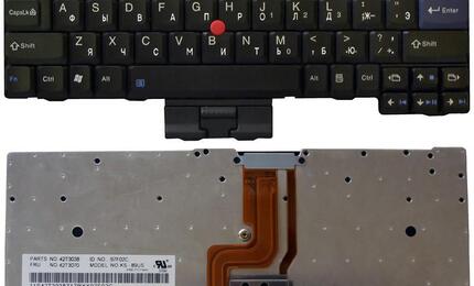 Клавиатура Lenovo ThinkPad (X60, X60S, X60T, X61, X61S, X61T) с указателем (Point Stick) Black, RU