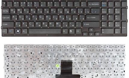 Клавиатура для ноутбука Sony Vaio (VPC-EB) Black, (Black Frame) RU