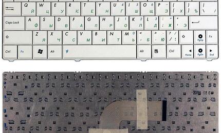 Клавиатура для ноутбука Asus EEE PC 1101 1101HA N10 N10E N10J White, RU
