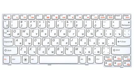 Клавиатура для ноутбука Lenovo IdeaPad (U160) White, (White Frame), RU - фото 2