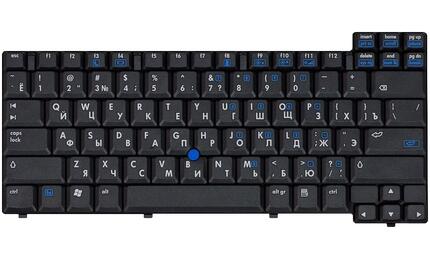 Клавиатура для ноутбука HP Compaq NC8200, NC8230, NX8220, NW8240, NC8400, NC8440 с указателем (Point Stick), Black, RU - фото 2