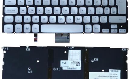 Клавиатура для ноутбука Dell XPS (15Z) с подсветкой (Light), Silver, (No Frame) RU/EN