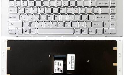 Клавиатура для ноутбука Sony Vaio (VPC-EA) White, (White Frame) RU