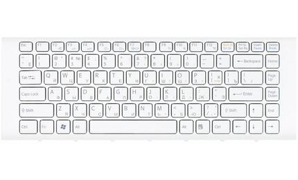 Клавиатура для ноутбука Sony Vaio (VPC-EA) White, (White Frame) RU - фото 2