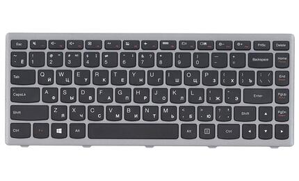 Клавиатура для ноутбука Lenovo IdeaPad (Flex 14, G400s, G405S, S410P, G410S) Black, (Gray Frame) RU - фото 2