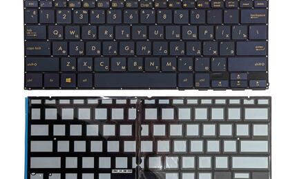 Клавиатура для ноутбука Asus ZenBook Flip S UX370UA Black, (No Frame) RU