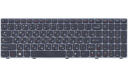 Клавиатура для ноутбука Lenovo IdeaPad (G500, G700), Black, (Gray Frame) RU - фото 2
