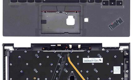 Клавиатура для ноутбука Lenovo Thinkpad X1 Yoga 4th Gen Black, (Grey TopCase) RU