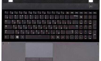 Клавиатура для ноутбука Samsung (300E5A) Black, (Gray TopCase), RU