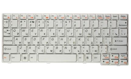 Клавиатура для ноутбука Lenovo IdeaPad (S10-3, S10-3S) White, RU Шлейф вертикальный - фото 3