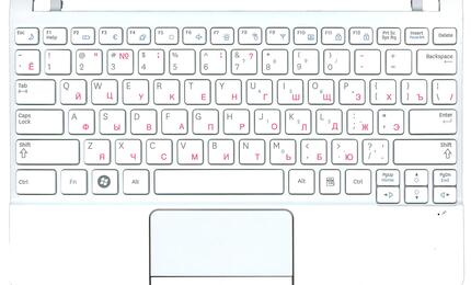 Клавиатура для ноутбука Samsung (NC110) White, (White TopCase), RU