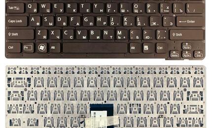 Клавиатура для ноутбука Sony Vaio (VPC-CA, VPCCA, VPC-SA, VPCSA) Black, (No Frame) RU