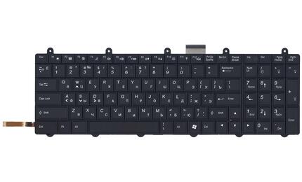 Клавиатура для ноутбука Clevo P170EM с подсветкой (Light), Black, RU - фото 2