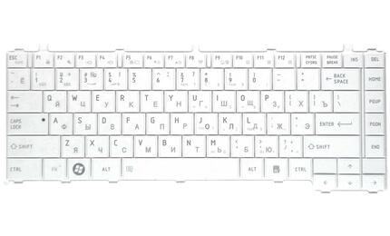 Клавиатура для ноутбука Toshiba Satellite (C600, C640, C645, C645D, L600, L600D, L630, L635, L640, L640D, L645, L645D, L745, L745D, L700, L700D, L700-T23R, L700-C305B, L735) White, RU/EN - фото 2