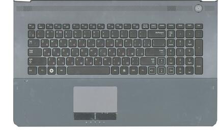 Клавиатура для ноутбука Samsung (RC720) Black, (Gray TopCase), RU - фото 2