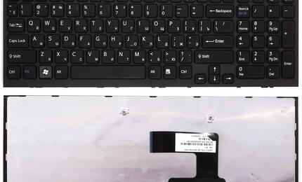 Клавиатура для ноутбука Sony Vaio (VPC-EL) Black, (Black Frame) RU