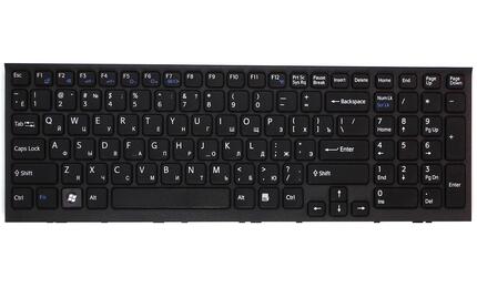 Клавиатура для ноутбука Sony Vaio (VPC-EL) Black, (Black Frame) RU - фото 2