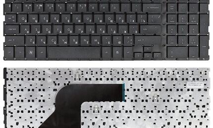 Клавиатура для ноутбука HP ProBook (4510S, 4515S, 4710S, 4750S) Black, (No Frame) RU (горизонтальный энтер)