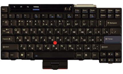 Клавиатура для ноутбука Lenovo ThinkPad (X300, X301) с указателем (Point Stick) Black, RU - фото 2