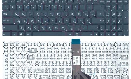 Клавиатура для ноутбука Asus Vivobook (K501) с подсветкой (Light), Black, (No Frame) RU