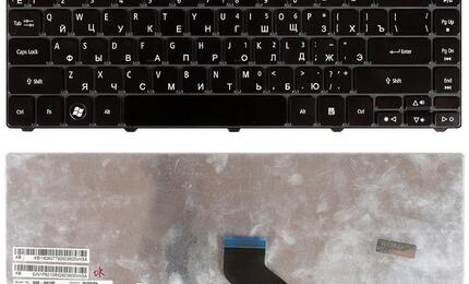 Клавиатура для ноутбука Acer Aspire (3810T) Black, Glossy, RU