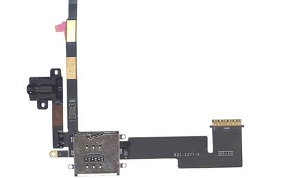 Шлейф аудио разъема с коннектором Sim карты для Apple iPad 2