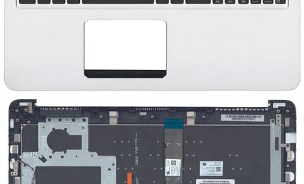 Клавиатура для ноутбука Asus (K501L) Black, с подсветкой (Light), (Silver TopCase), RU