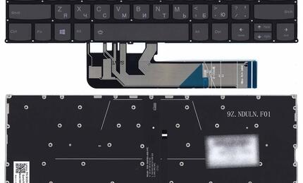 Клавиатура для ноутбука Lenovo Ideapad C340-14API Black с подсветкой (Light), (No Frame) RU