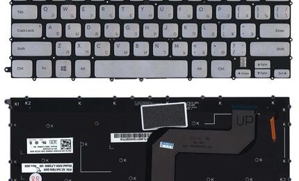 Клавиатура для ноутбука Dell Inspiron 14 7437 Silver, (No Frame), RU