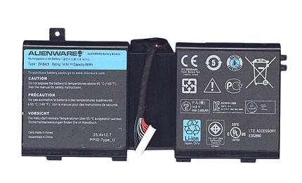 Аккумуляторная батарея для ноутбука Dell 2F8K3 Alienware M17x R5 14.8V Black 5800mAh Orig Аккумуляторная батарея для ноутбука Dell 2F8K3 Alienware M17x R5 14.8V Black 5800mAh Orig
