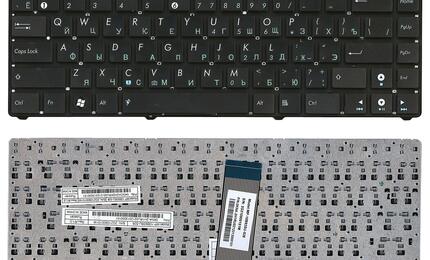 Клавиатура для ноутбука Asus EEE PC 1201, 1215, 1225, U20, VX6 Eee PC Lamborghini Black, (No Frame) RU