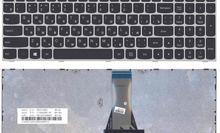 Клавиатура для ноутбука Lenovo IdeaPad (G50-70, G50-30), Black, (Gray Frame) RU