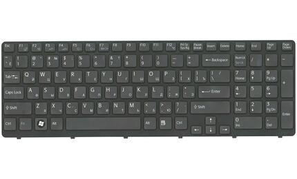 Клавиатура для ноутбука Sony Vaio (SVE15, SVE1511V1R) Black, (Black Frame) RU - фото 2