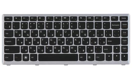 Клавиатура для ноутбука Lenovo IdeaPad (U310) Black, (Silver Frame), RU - фото 2
