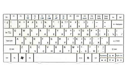 Клавиатура для ноутбука Acer Aspire (1420, 1425, 1425P, 1810, 1810T, 1820, 1825, 1830T) Aspire One (715, 721, 722, 751, 751H, 752, 752H, 753, ZA3, ZA5) Acer Ferrari One (200) White, RU - фото 2