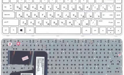 Клавиатура для ноутбука HP Pavilion (14-e) White, (White Frame), RU