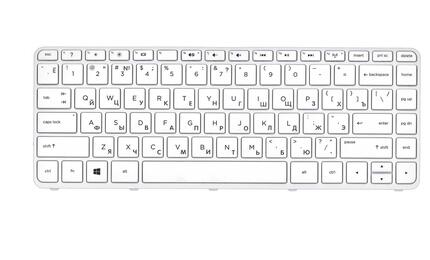 Клавиатура для ноутбука HP Pavilion (14-e) White, (White Frame), RU - фото 2