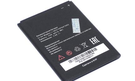 Аккумуляторная батарея для смартфона ZTE Li3822T43P3h675053 Blade A430 v1 3pin 3.8V Black 2200mAh 8.4Wh